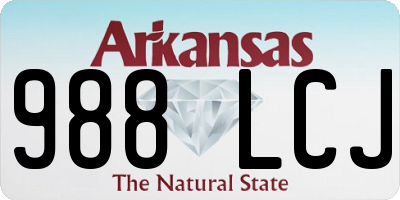 AR license plate 988LCJ