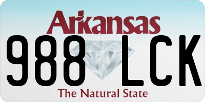 AR license plate 988LCK