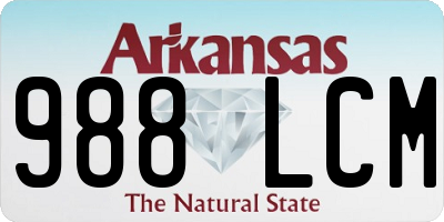 AR license plate 988LCM