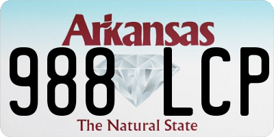 AR license plate 988LCP