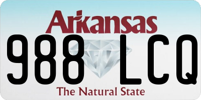 AR license plate 988LCQ