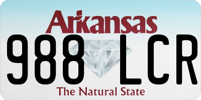 AR license plate 988LCR