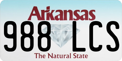 AR license plate 988LCS