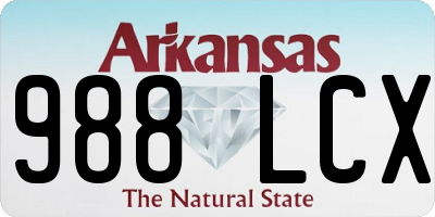 AR license plate 988LCX