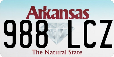 AR license plate 988LCZ