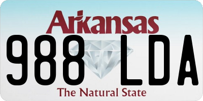 AR license plate 988LDA