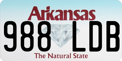AR license plate 988LDB