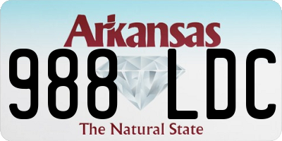 AR license plate 988LDC