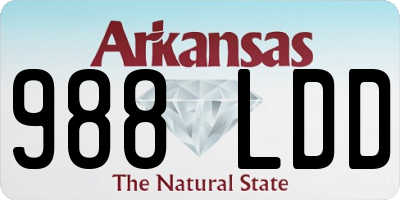 AR license plate 988LDD