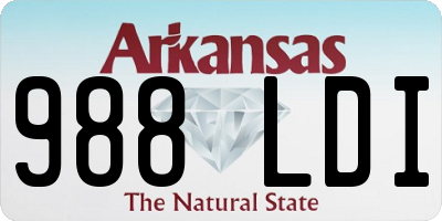 AR license plate 988LDI
