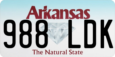 AR license plate 988LDK