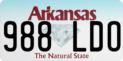 AR license plate 988LDO