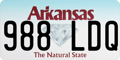 AR license plate 988LDQ