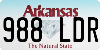 AR license plate 988LDR
