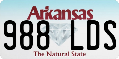 AR license plate 988LDS