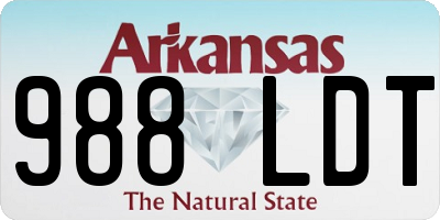 AR license plate 988LDT