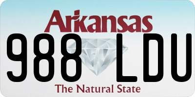 AR license plate 988LDU