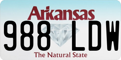 AR license plate 988LDW