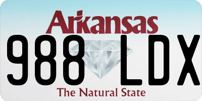 AR license plate 988LDX