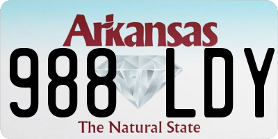 AR license plate 988LDY