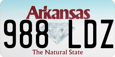 AR license plate 988LDZ