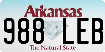 AR license plate 988LEB