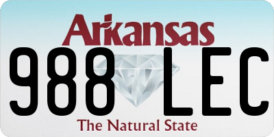 AR license plate 988LEC