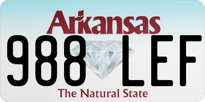AR license plate 988LEF