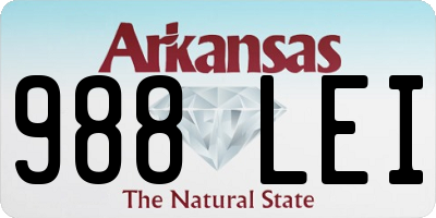 AR license plate 988LEI