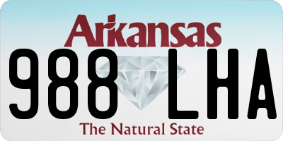 AR license plate 988LHA