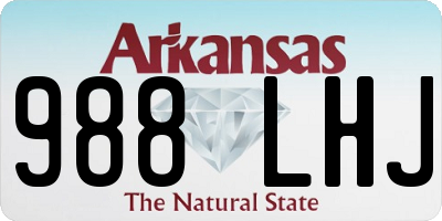 AR license plate 988LHJ