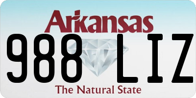 AR license plate 988LIZ