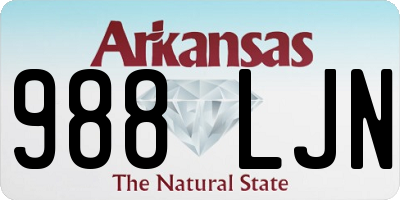 AR license plate 988LJN