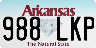 AR license plate 988LKP