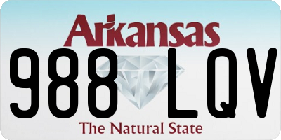 AR license plate 988LQV