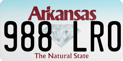 AR license plate 988LRO