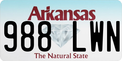 AR license plate 988LWN