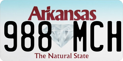 AR license plate 988MCH