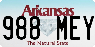 AR license plate 988MEY