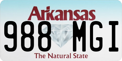 AR license plate 988MGI