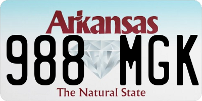 AR license plate 988MGK