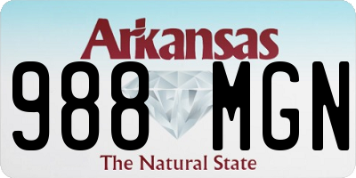 AR license plate 988MGN