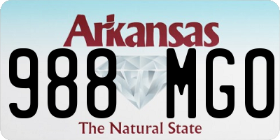 AR license plate 988MGO