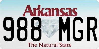 AR license plate 988MGR