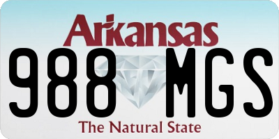 AR license plate 988MGS