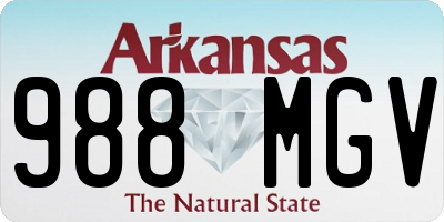 AR license plate 988MGV