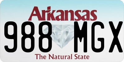 AR license plate 988MGX
