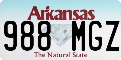 AR license plate 988MGZ