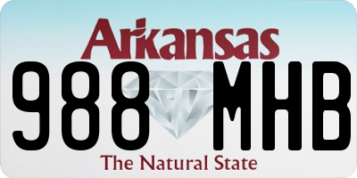 AR license plate 988MHB