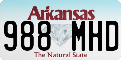 AR license plate 988MHD